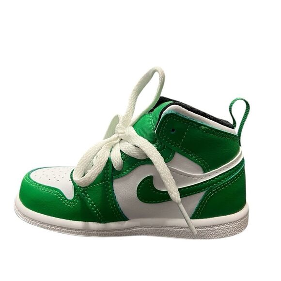 Nike Jordan 1 Mid Toddlers Shoes, Green, New